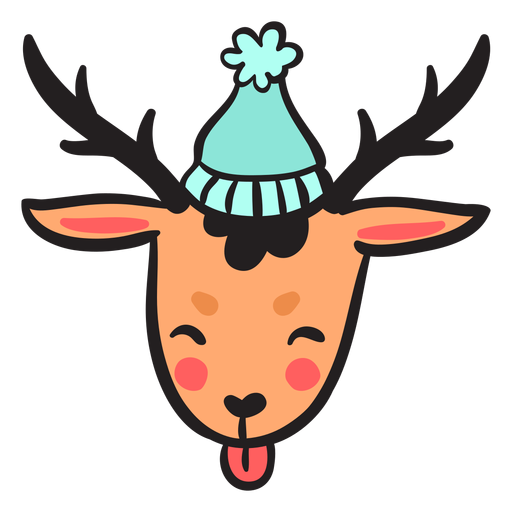 Download Cute brown deer head beanie - Transparent PNG & SVG vector ...