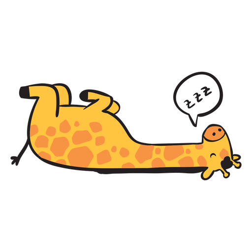 Girafa bonitinha dormindo Desenho PNG