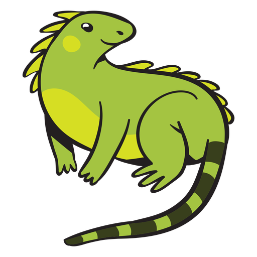 Cute green iguana - Transparent PNG & SVG vector file