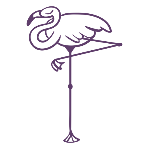 Flamingo schlafen Gliederung PNG-Design