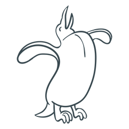 Penguin laughing outline PNG Design Transparent PNG