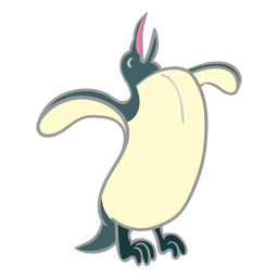 Peito estufado de pinguim rindo Desenho PNG
