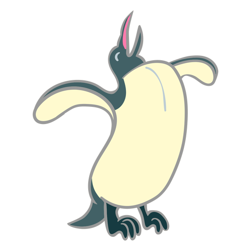 Pinguin paffte lachend auf der Brust PNG-Design