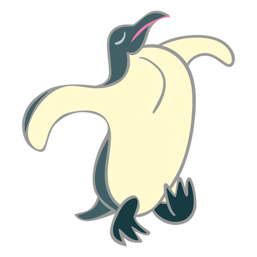 Pecho inflado caminando pingüino Diseño PNG