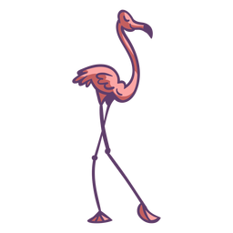 Flamenco rosado posando Diseño PNG