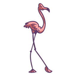 Pink flamingo posing PNG Design Transparent PNG