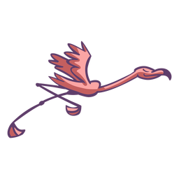 Flamenco rosado corriendo Diseño PNG