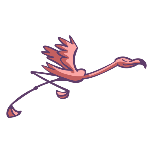 Pink flamingo running PNG Design