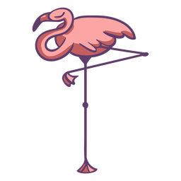 Retrato de dormir flamenco rosado Diseño PNG