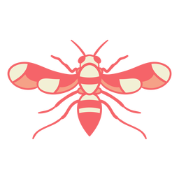 Asas de vespa vermelha abertas Desenho PNG