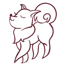 Golpe de perro con estilo Diseño PNG