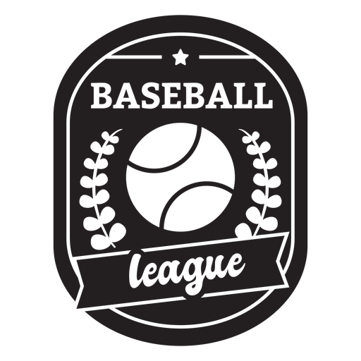 Baseball League Zweige Abzeichen PNG-Design