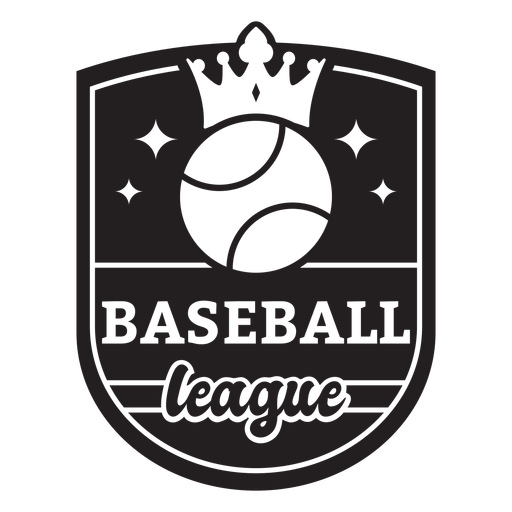 Baseball league crown badge PNG Design