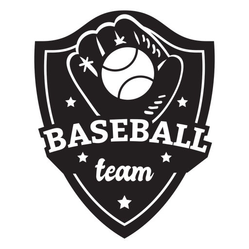 Baseball team glove badge PNG Design