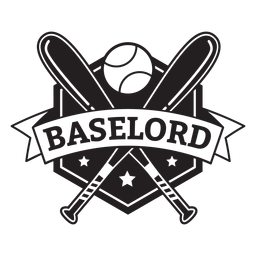 Baselord bats badge PNG Design