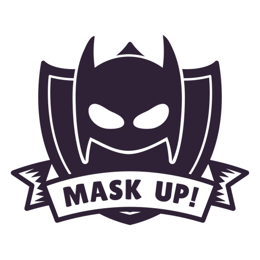 Mask up badge PNG Design