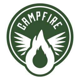 Lagerfeuer Runde Abzeichen PNG-Design