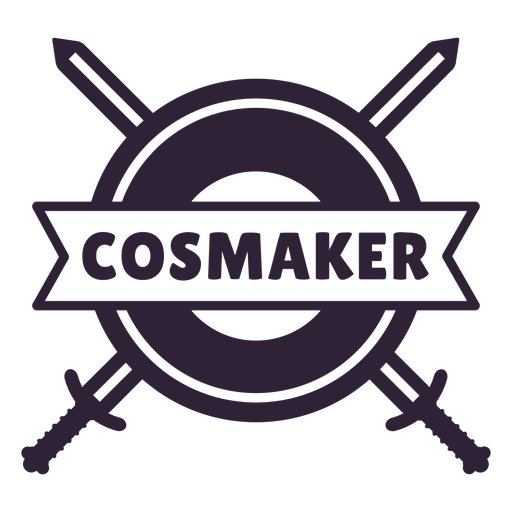 Cosmaker swords shield badge PNG Design