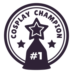Cosplay champion badge PNG Design