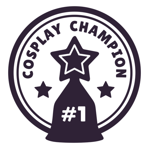 Cosplay champion badge PNG Design