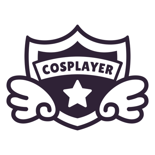 Cosplayer wings star badge PNG Design
