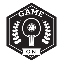 Jogo em crachá de ramos de raquete Desenho PNG