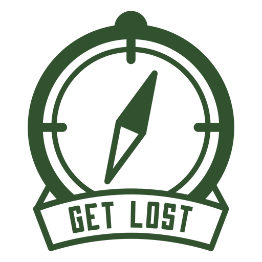 Get lost compass badge PNG Design