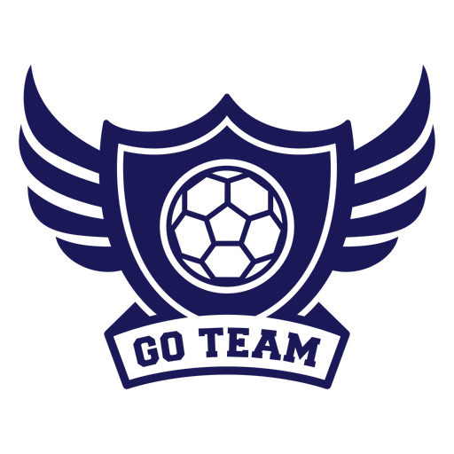 Gehen Sie Team Handball Wings Abzeichen PNG-Design