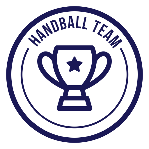 Handball team cup star badge PNG Design