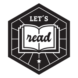 Vamos a leer la insignia del libro Diseño PNG