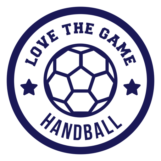 Ich liebe das Handball-Abzeichen PNG-Design