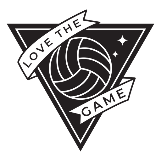Ich liebe das Spiel Volleyball Abzeichen PNG-Design