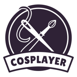 Paintbrush needle cosplayer badge PNG Design