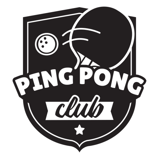 Ping-Pong-Club-Abzeichen PNG-Design