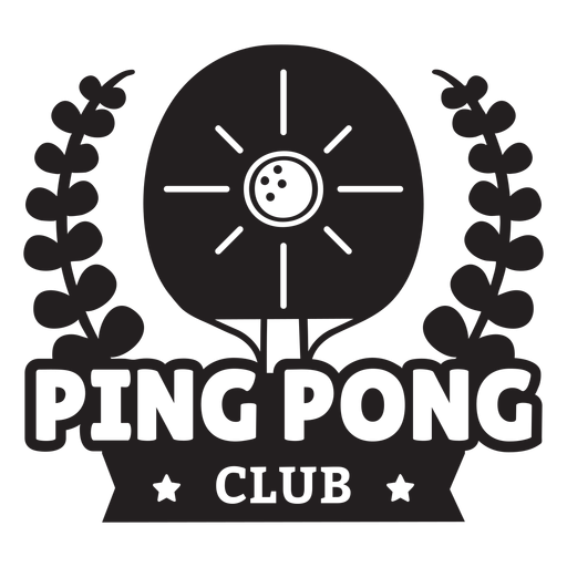Insignia de ramas de club de ping pong Diseño PNG
