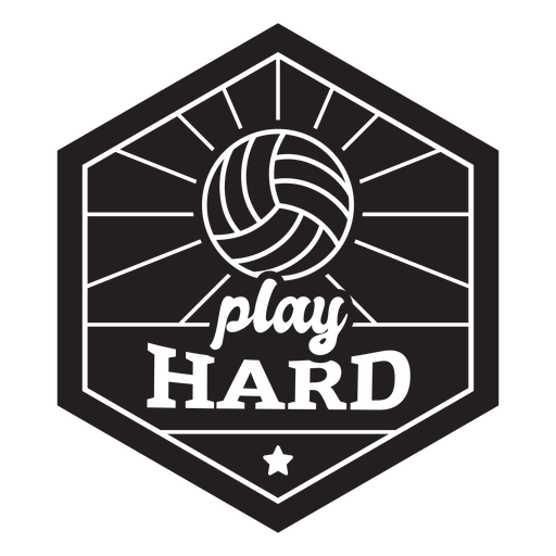 Jugar insignia de voleibol duro