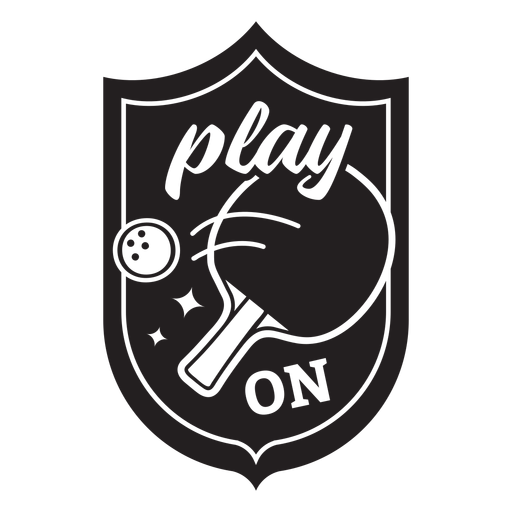 Spielen Sie auf Ping-Pong-Abzeichen PNG-Design