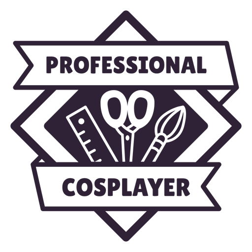 Professional cosplayer badge PNG Design