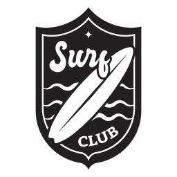 Surf Club Surfboard Waves Badge PNG & SVG Design For T-Shirts