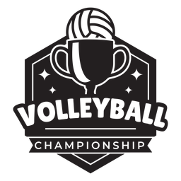Volleyball championship badge PNG Design