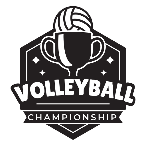 Volleyball-Meisterschaftsabzeichen PNG-Design