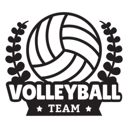 Volleyball Ligue Ball Cup Branch Colored Badge Sticker Transparent Png Svg Vector File