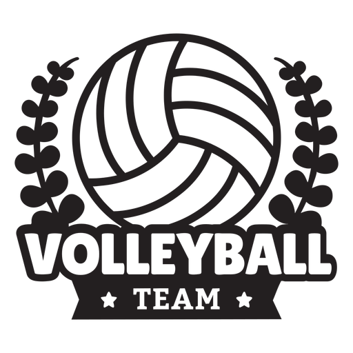 Volleyball team branches badge PNG Design