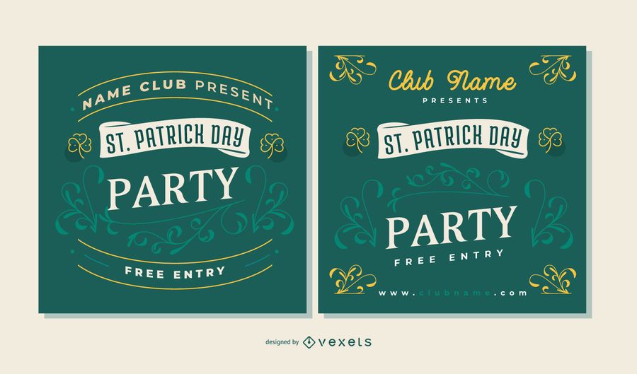St partick's day party banner set St partick's day party banner set
