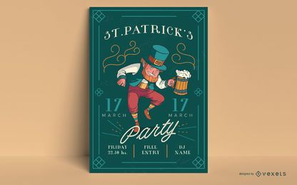 Plantilla de póster del día de san patricio