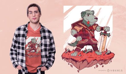 Dog Warrior T-shirt Design Dog Warrior T-shirt Design