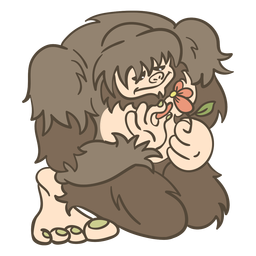Ilustración de criatura mítica de Bigfoot Diseño PNG