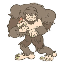 Volkstier Bigfoot Illustration PNG-Design