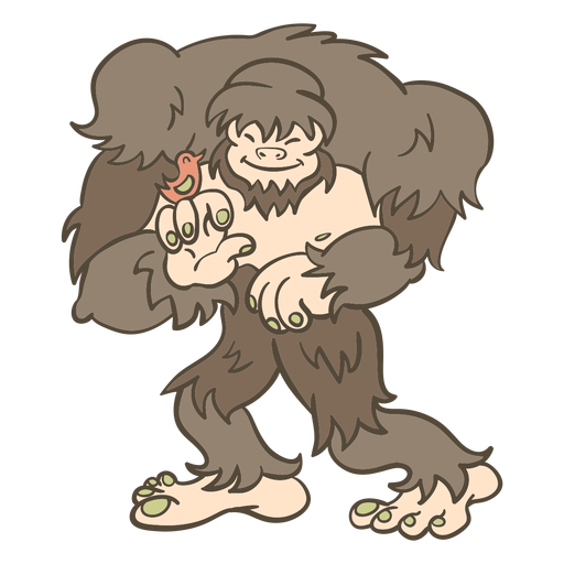 Volkstier Bigfoot Illustration PNG-Design