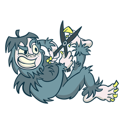 Grinning yeti illustration PNG Design